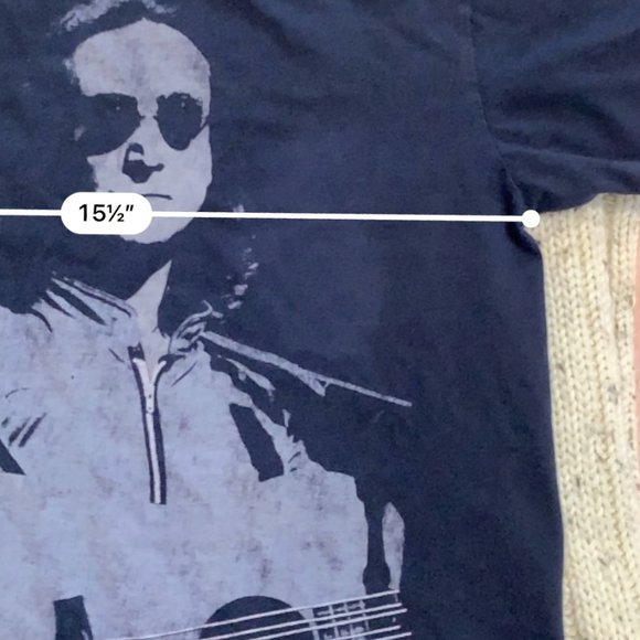 John Lennon Beatles Guitar Signature Portrait Live Nation Merchandise Navy Blue - Picture 7 of 7